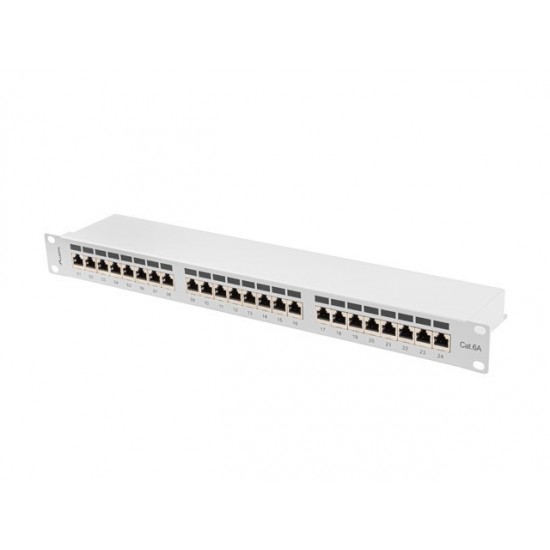 Patchpanel 24 port 1U KAT6A EK. PPSA-1024-S Szary