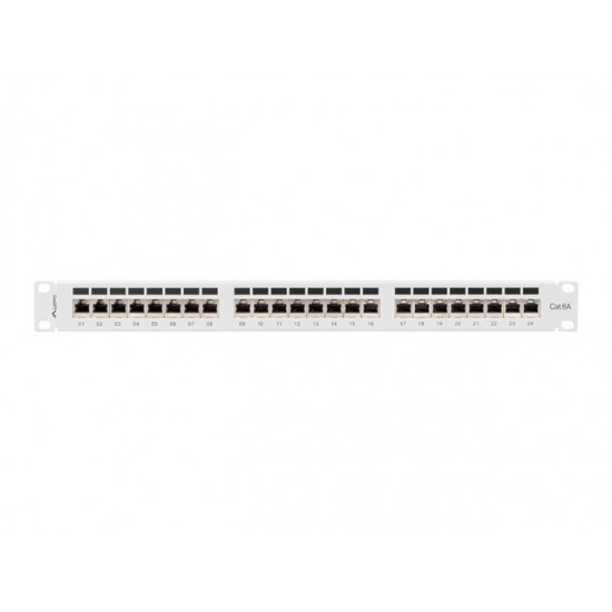 Patchpanel 24 port 1U KAT6A EK. PPSA-1024-S Szary