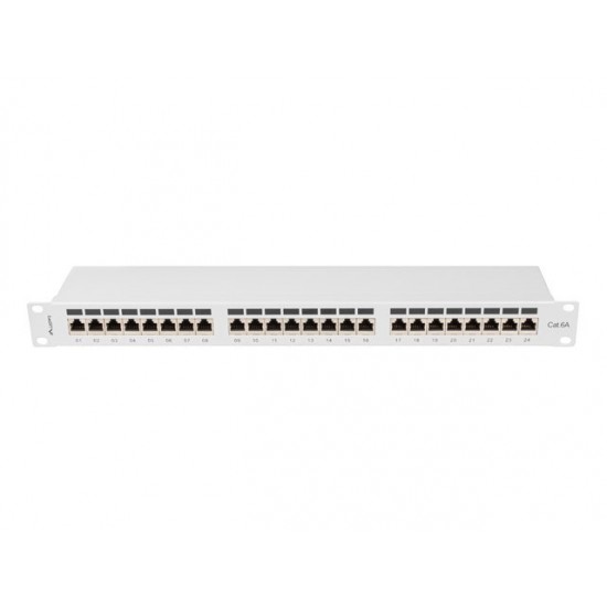 Patchpanel 24 port 1U KAT6A EK. PPSA-1024-S Szary