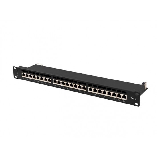 Patchpanel 24 port 1U KAT7 EK. PPS7-1024-B Czarny 