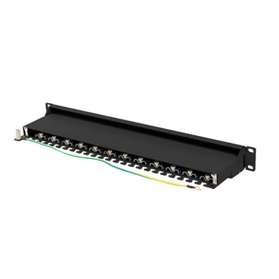 Patchpanel 24 port 1U KAT7 EK. PPS7-1024-B Czarny 