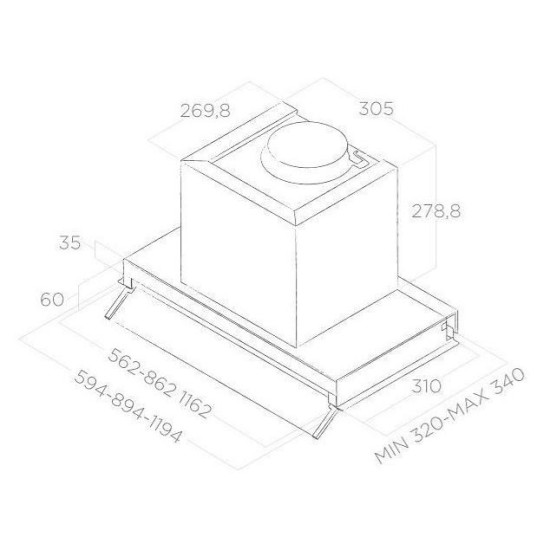 Okap BOXIN LUX LX/IX/A/90