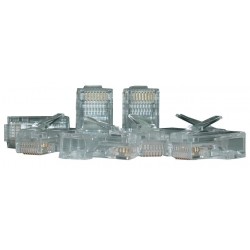 Wtyk RJ45 kat.6 uniwersalny drut/linka 8P8C 100szt