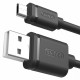 Kabel USB - microUSB 2.0, 1,5M, M/M; Y-C434GBK 