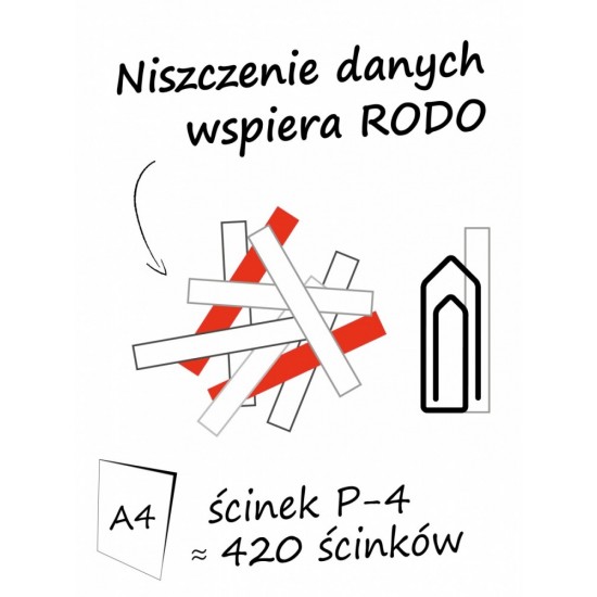 Niszczarka shredstar X13 ścinki 4x37mm P-4