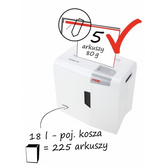 Niszczarka shredstar X5 ścinki 4x30mm P-4,CD Niszczarka shredstar X5 ścinki 4x30mm P-4,CD