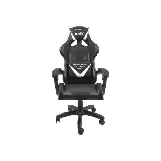 Fotel dla graczy Fury Avenger L Czarno-biały 
