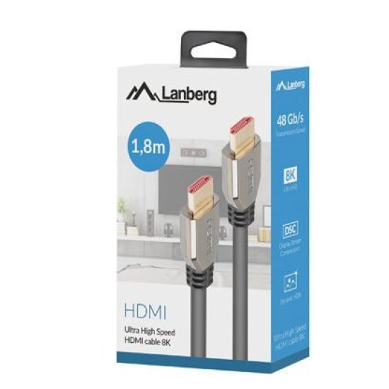 Kabel HDMI M/M V2.1 1.8M 8K 60Hz czarny