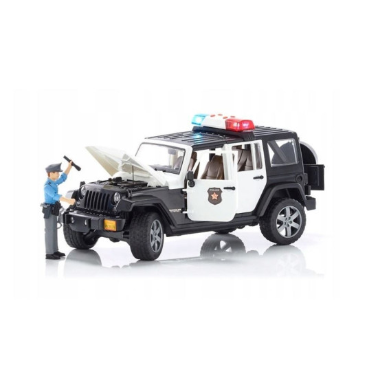 Pojazd Jeep Wrangler Rubicon policja z figurką