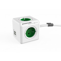 Listwa zasilająca PowerCube Extended USB 1,5m  2402GN/FREUPC Zielona