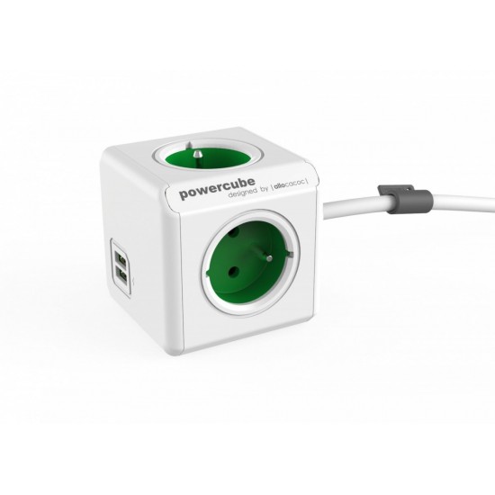 Listwa zasilająca PowerCube Extended USB 1,5m 2402GN/FREUPC Zielona Listwa zasilająca PowerCube Extended USB 1,5m 2402GN/FREUPC Zielona
