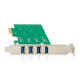 Karta rozszerzeń (Kontroler) USB 3.0 PCI Express 4xUSB 3.0 Low Profile Chipset: VL805
