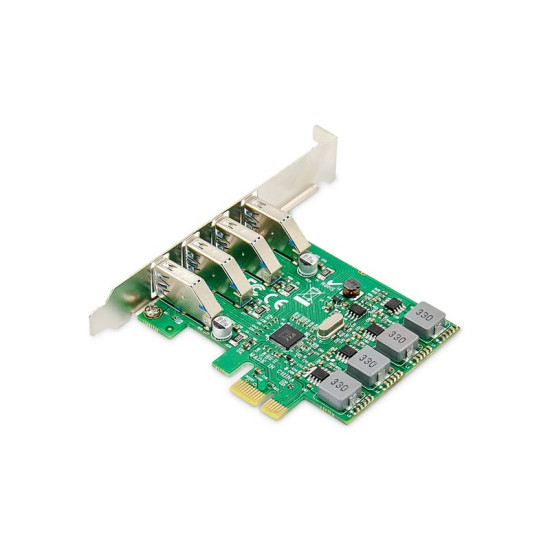 Karta rozszerzeń (Kontroler) USB 3.0 PCI Express 4xUSB 3.0 Low Profile Chipset: VL805
