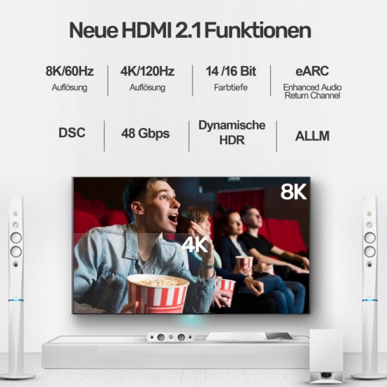 Kabel HDMI M/M 3m; v2.1; 8K; 120Hz; UHD; C139W 