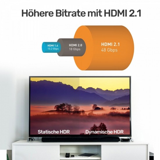 Kabel HDMI M/M 3m; v2.1; 8K; 120Hz; UHD; C139W 