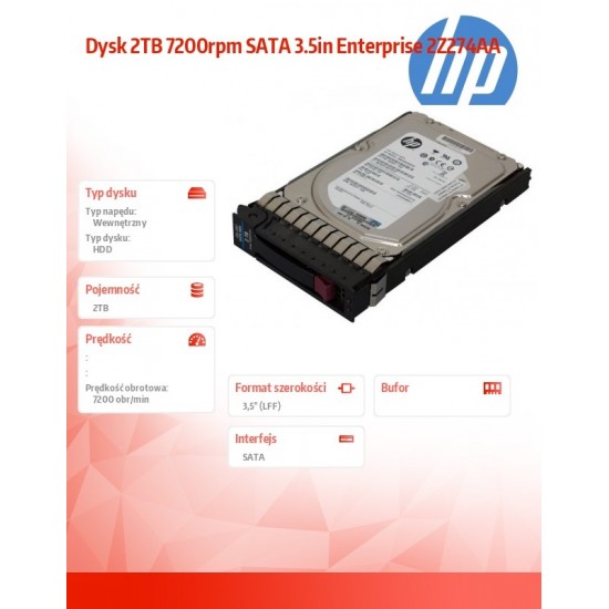 Dysk 2TB 7200rpm SATA 3.5in Enterprise 2Z274AA