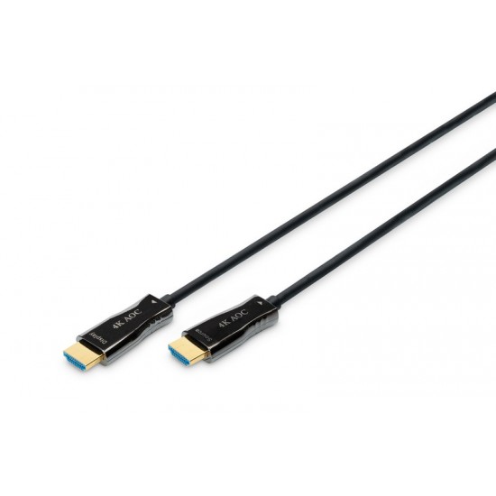 Kabel połączeniowy hybrydowy AOC HDMI 2.0 Premium HighSpeed 4K/60Hz UHD HDMI A/HDMI A M/M czarny 10m
