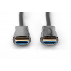 Kabel połączeniowy hybrydowy AOC HDMI 2.0 Premium HighSpeed 4K/60Hz UHD HDMI A/HDMI A M/M czarny 20m
