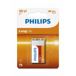 Bateria 6F22 9V LONGLIF E (1 SZT BLISTER) Bateria 6F22 9V LONGLIF E (1 SZT BLISTER)