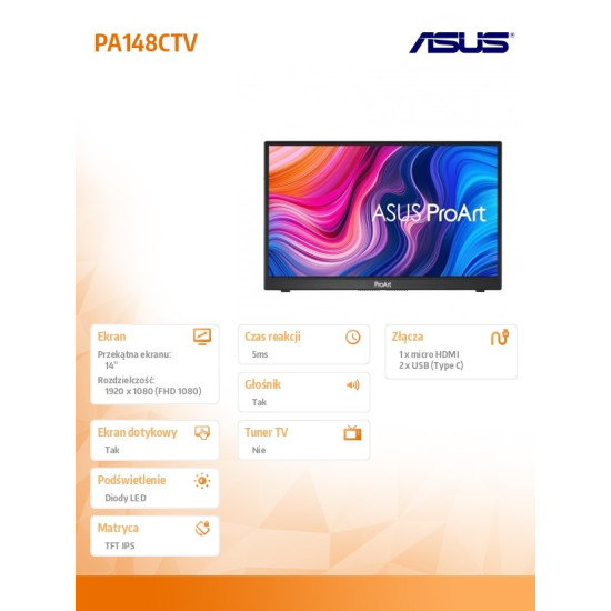 Monitor 14 cali PA148CTV 