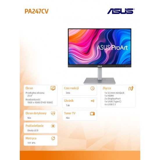 Monitor 24 cali PA247CV 