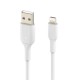 Kabel PVC USB-A to Lig htning 1m White