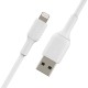 Kabel PVC USB-A to Lig htning 1m White