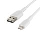 Kabel PVC USB-A to Lig htning 1m White