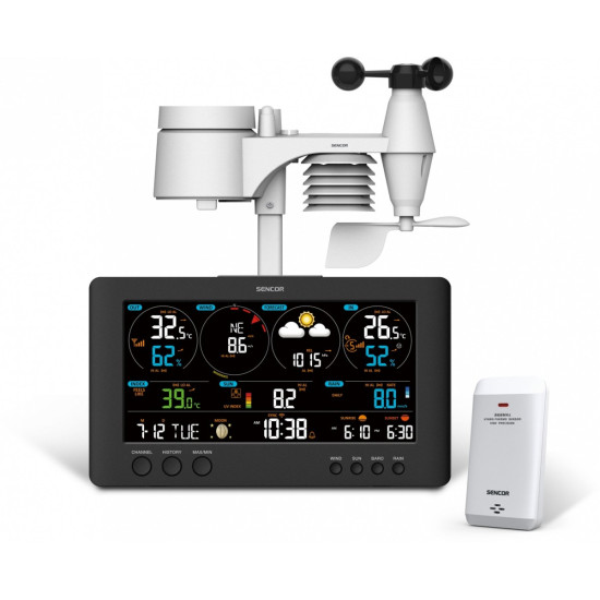 Profesjonalna stacja METEO WiFi SWS 12500 wys. LCD 21,4cm Kolor 