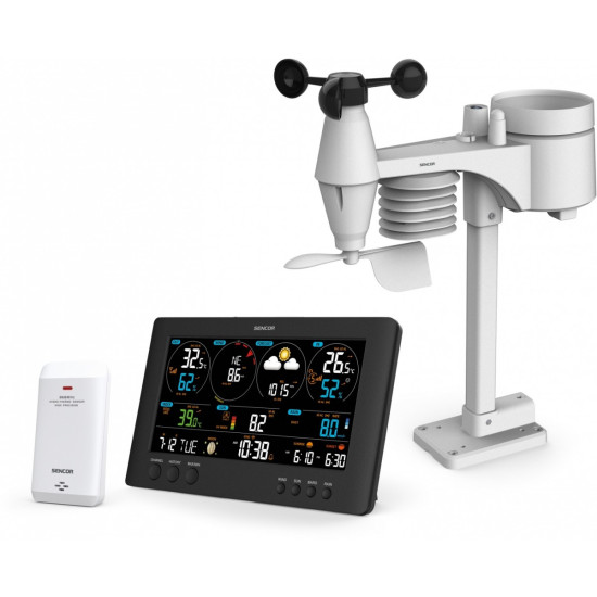 Profesjonalna stacja METEO WiFi SWS 12500 wys. LCD 21,4cm Kolor 