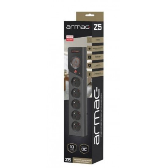 Listwa zasilająca Z5 3m 5x230V 10A  Z5/30/CZ czarna