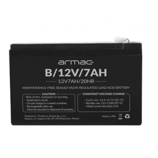 Akumulator żelowy do UPS 12V/7AH B/12V/7AH