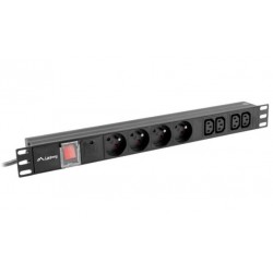Listwa zasilająca Rack PDU 1U 16A 4X 230V PL 4X IEC C13 2M czarna 