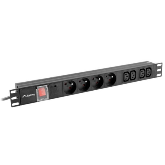Listwa zasilająca Rack PDU 1U 16A 4X 230V PL 4X IEC C13 2M czarna 