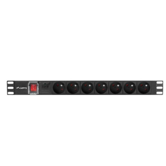 Listwa zasilająca Rack PDU 1U 7x PL 2m 16A czarna