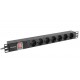 Listwa zasilająca Rack PDU 1U 7x Schuko 2m 10A czarna 