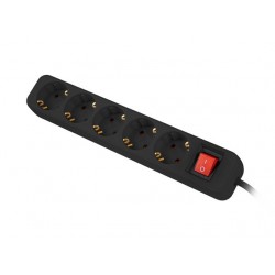 Listwa przedluzacz   3m 5x230 c  PS1-05F-0300-BK