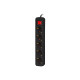 Listwa przedluzacz   3m 5x230 c  PS1-05F-0300-BK