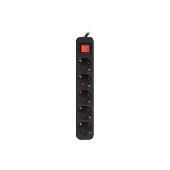 Listwa przedluzacz   3m 5x230 c  PS1-05F-0300-BK