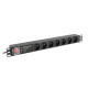 Listwa zasil.rack PDU 1U 16A 2m 7 PDU-PRO-07E-0200-BK