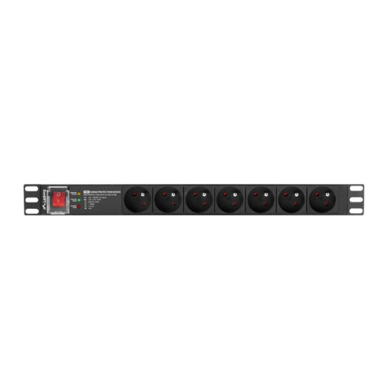Listwa zasil.rack PDU 1U 16A 2m 7 PDU-PRO-07E-0200-BK
