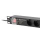 Listwa zasil.rack PDU 1U 16A 2m 7 PDU-PRO-07F-0200-BK