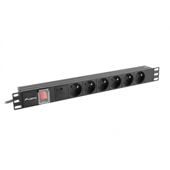 Listwa zasil.rack PDU 1U 16A 2m 6 gn. PDU-06E-0200-BK