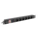 Listwa zasil.rack PDU 1U 16A 2m 6 gn. PDU-06E-0200-BK