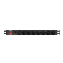 Listwa zasil.rack PDU 1U 16A 2m 8 gn. PDU-08E-0200-BK