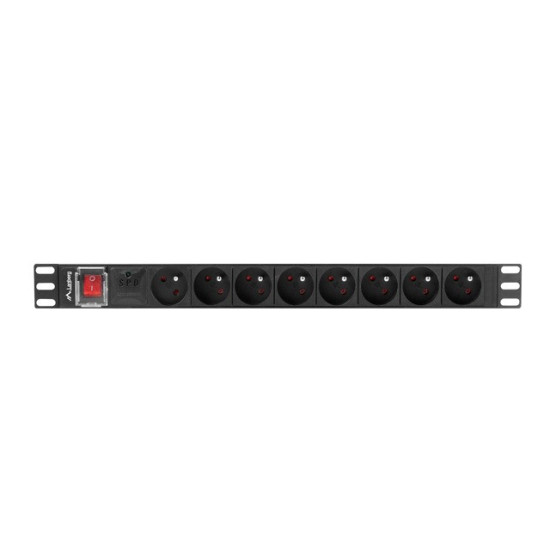 Listwa zasil.rack PDU 1U 16A 2m 8 gn. PDU-08E-0200-BK