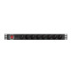 Listwa zasil.rack PDU 1U 16A 2m 8 gn. PDU-08E-0200-BK