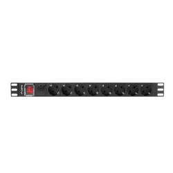Listwa zasil.rack PDU 1U 16A 2m 8sch. PDU-08F-0200-BK