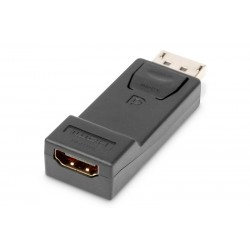 Adapter Displayport 1080p 60Hz FHD Typ DP/HDMI A M/Ż czarny Adapter Displayport 1080p 60Hz FHD Typ DP/HDMI A M/Ż czarny