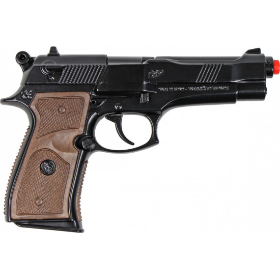 Gonher Metalowy pistolet policyjny 8 naboi